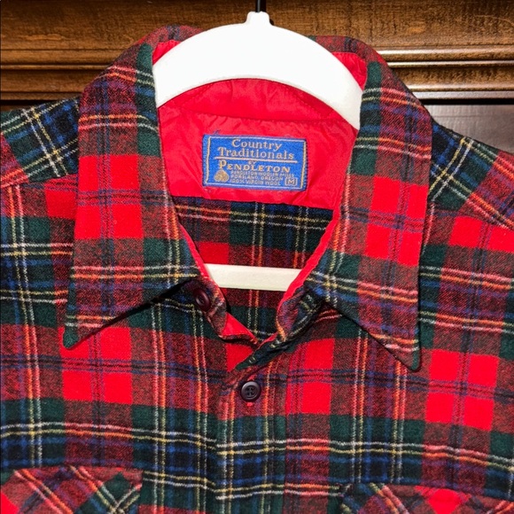 Vintage Pendleton Country Traditionals Maclean Tartan virgin wool button down M - Picture 2 of 12